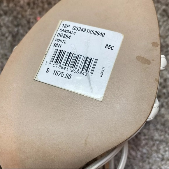 Chanel 38.5 White Cage Leather Silver Woven Chains Heels  Pumps NEW, $1,675 Msrp - Picture 3 of 12